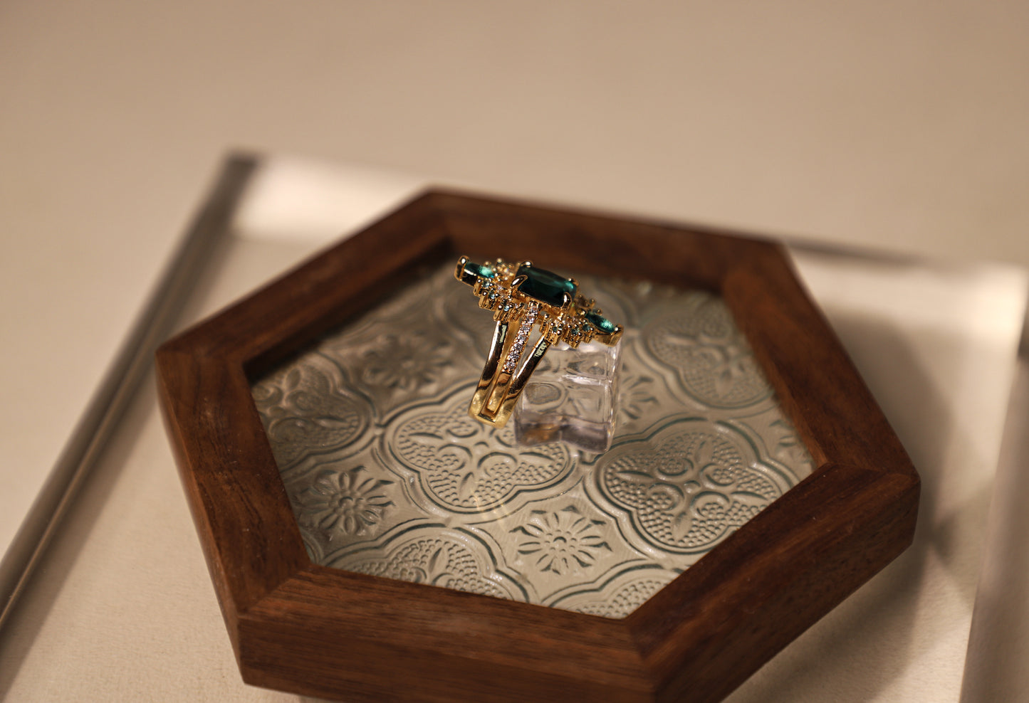 edoa Modern Art Deco Stack Geometric Nest Ring