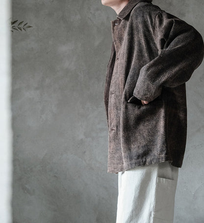 edoa Mud Tussah Silk Work Jacket