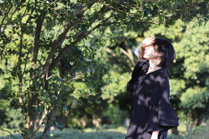 edoa Reversible Black Linen Blouse