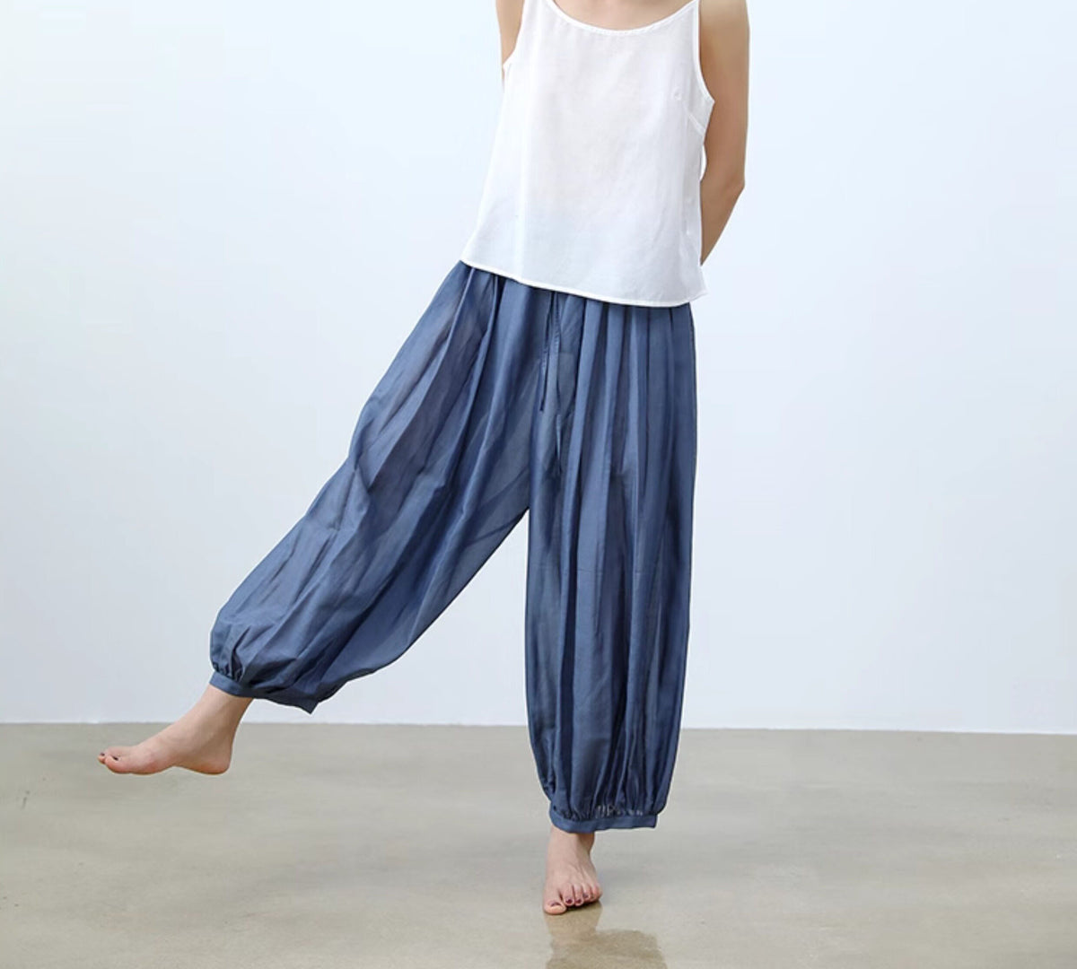 edoa Cotton Silk blend Yoga Lantern Pants