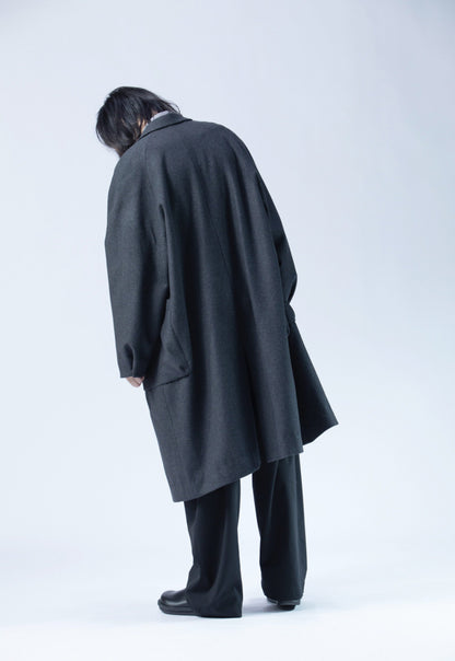 edoa Men's Casual Oversized Wool Coat