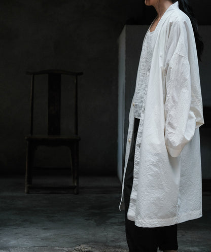 edoa Oversized Paper Cotton Bat Sleeves Overcoat 