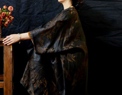 edoa Mud Silk Rayon Blend Jacquard Qipao