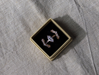 edoa The Aurora Crown Pave Ring Set