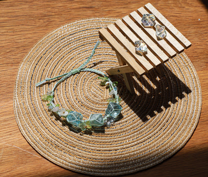 edoa Ethereal Blue Butterfly Braided Bracelet