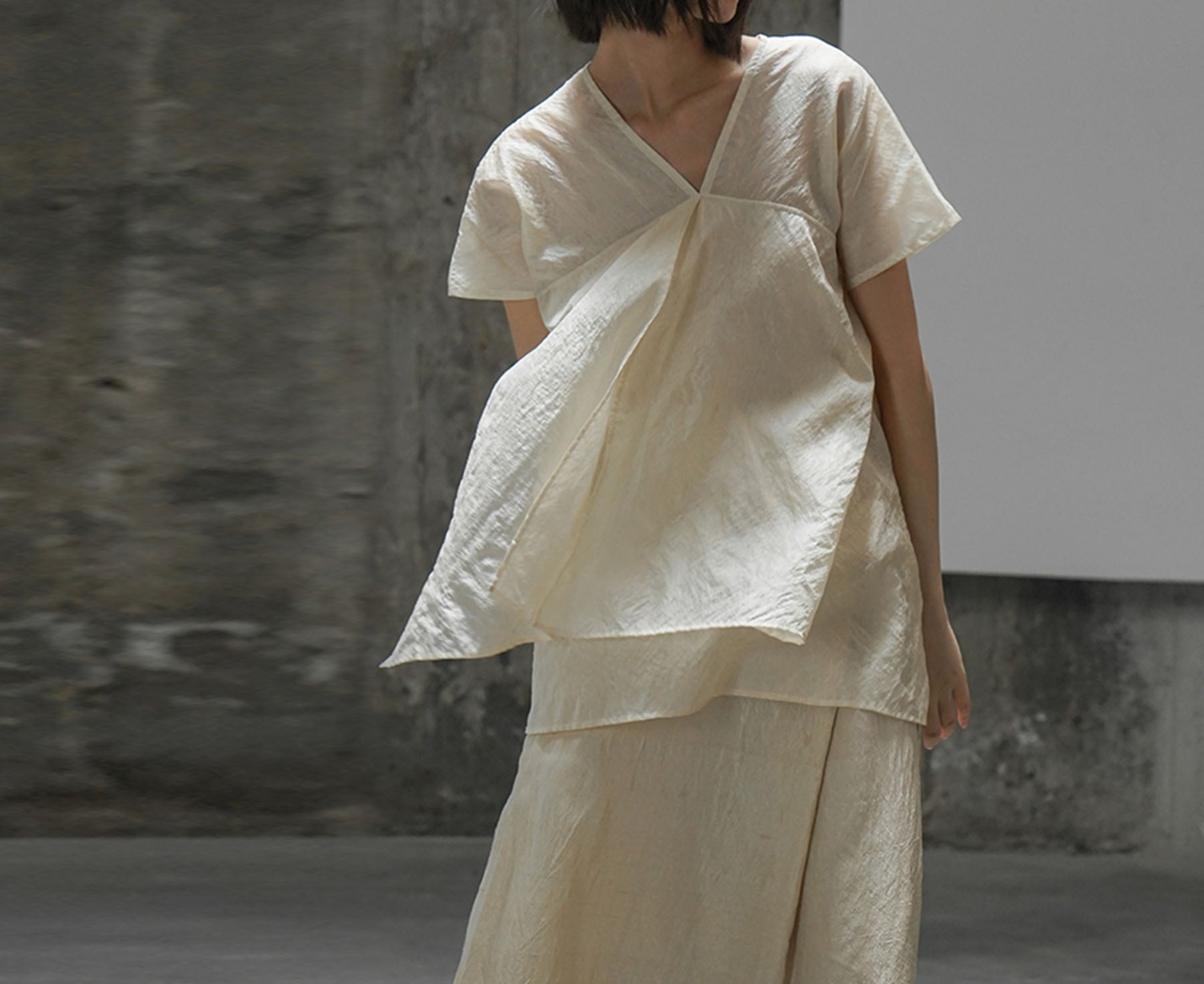 edoa Tussah Silk Butterfly Tee 