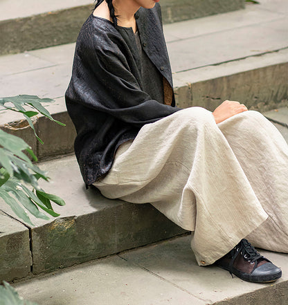 edoa Cracked Mud Silk Over Shirt