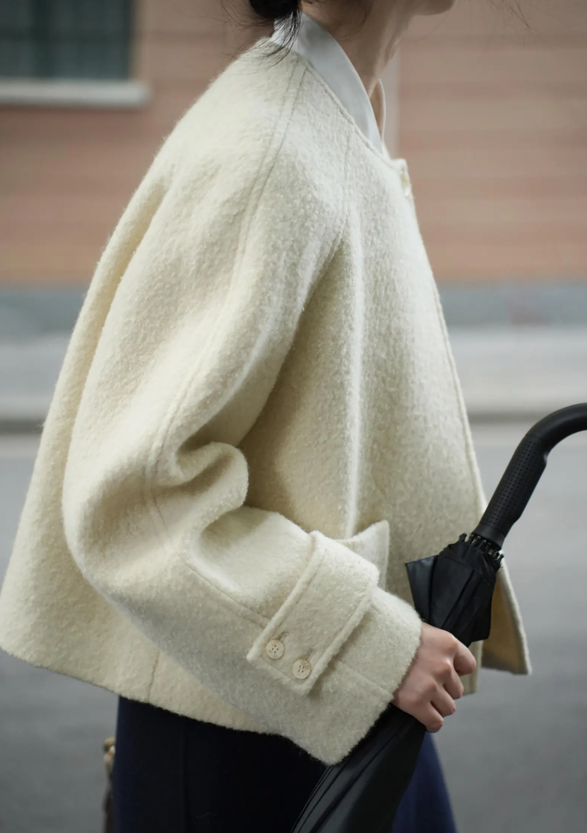 edoa Short Loop-yarns Wool Jacket