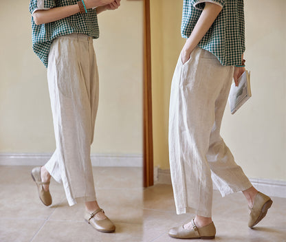 edoa High Count Linen Pants