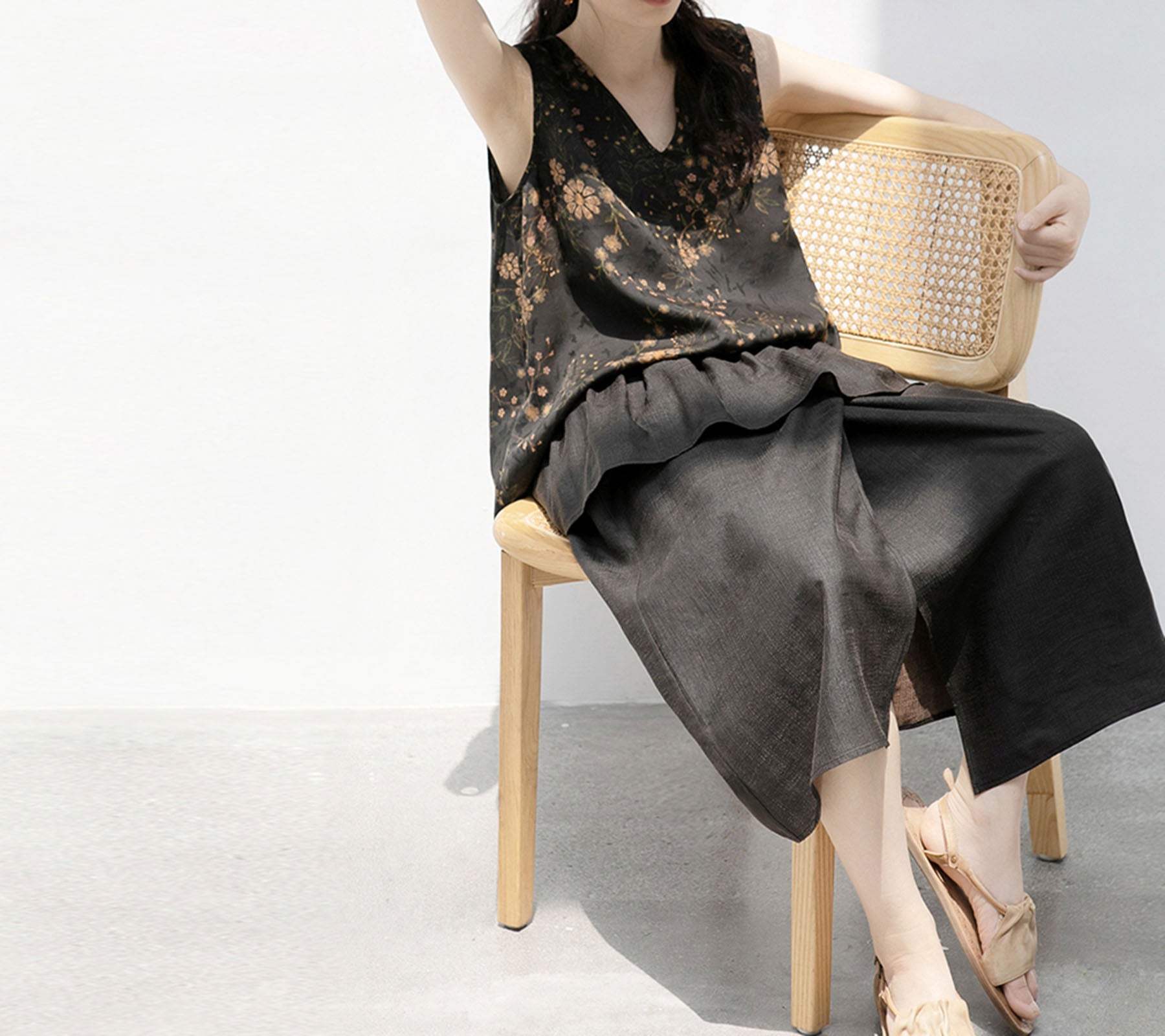 edoa Mud Tussah Silk Skirt