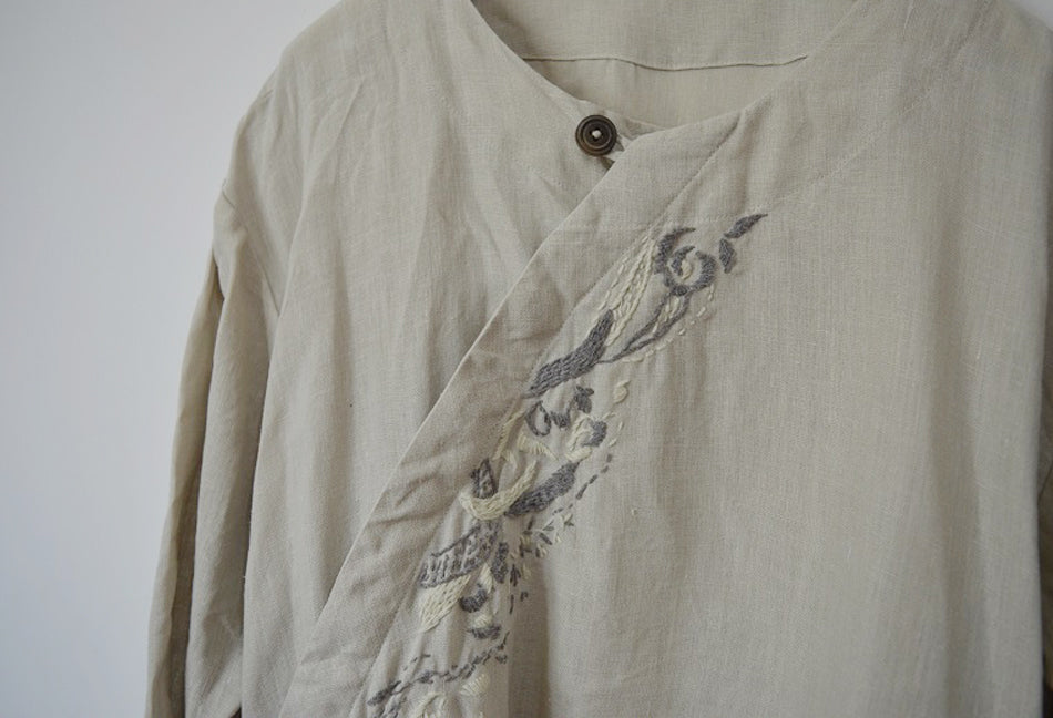 edoa Hand Embroidered Hemp Dress