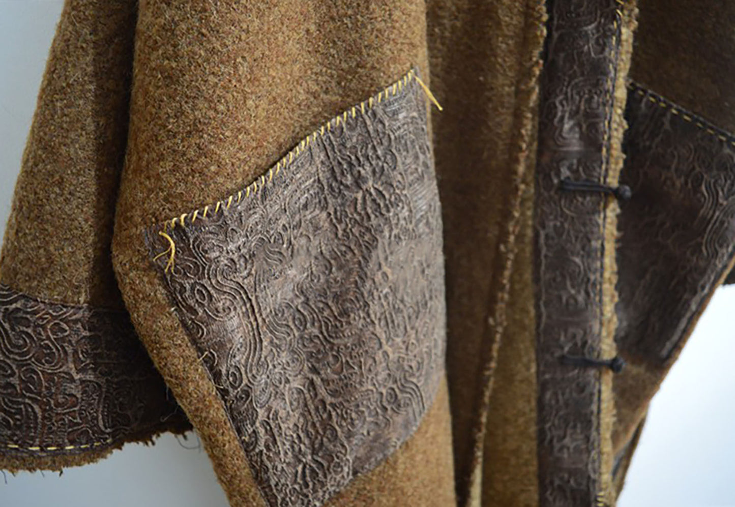Reversible Sherpa Wool Chinese Coat co0097 X228