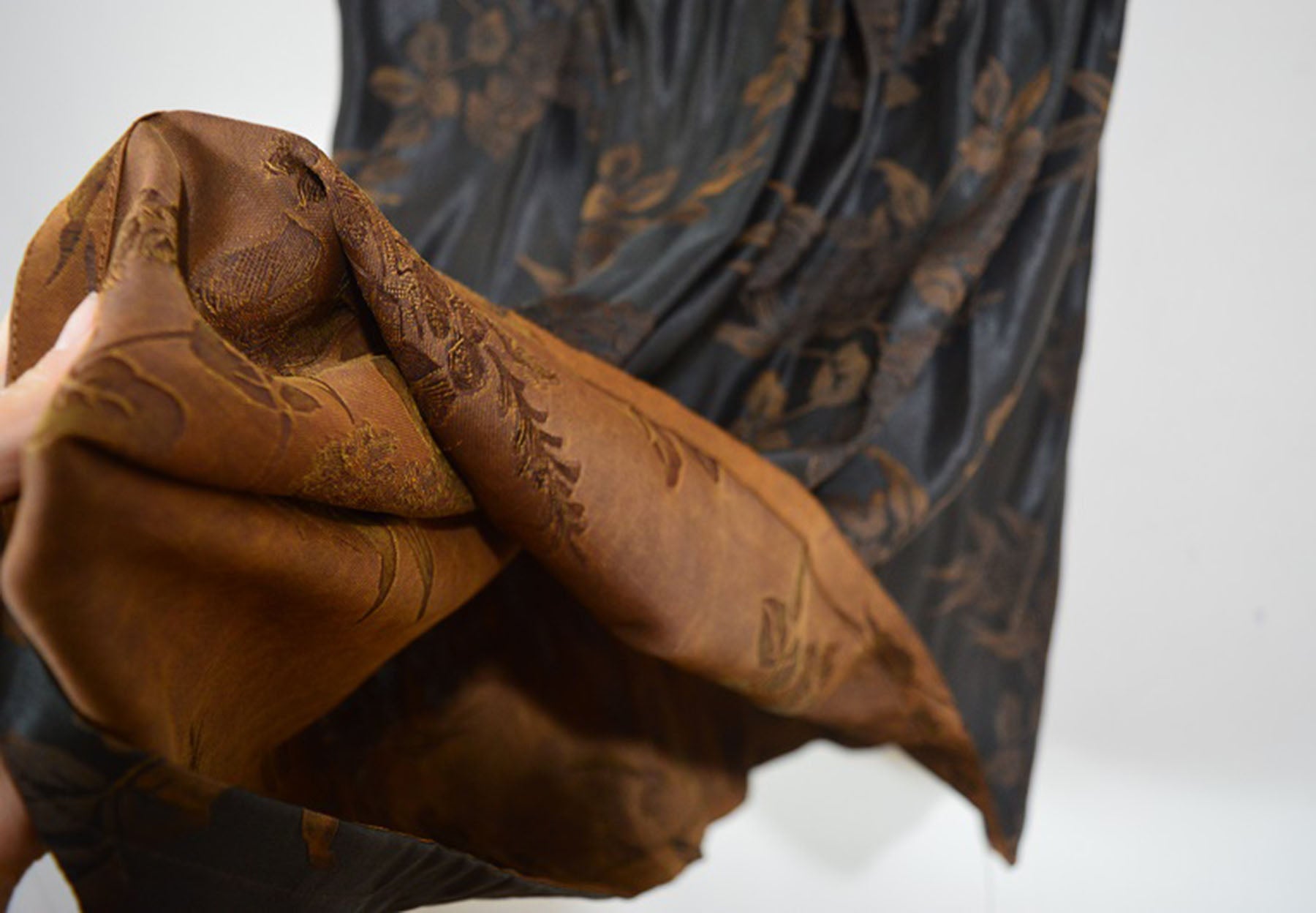 edoa Reversible Mud Silk Rayon Blend Jacquard Skirt