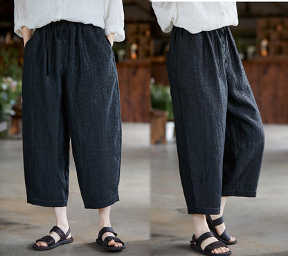 edoa Cracked Mud Silk Tapered Pants