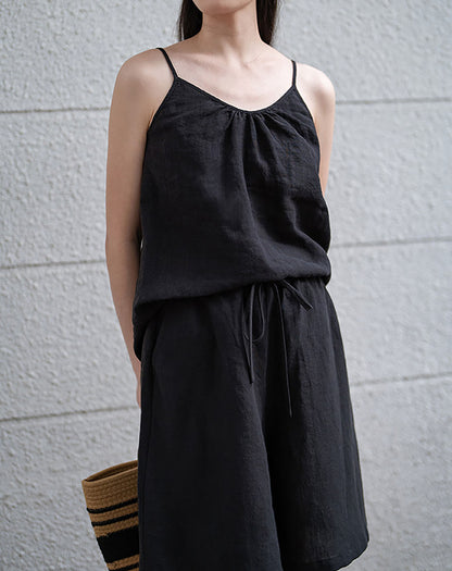 edoa Washed Linen Camisole Top