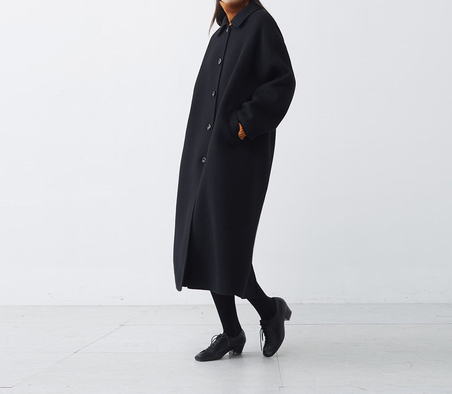 edoa Classic Wool Oversized Cocoon Coat