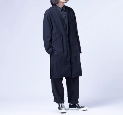 edoa Loose Men's Lightweight Stretched Cotton Minimalism Coat