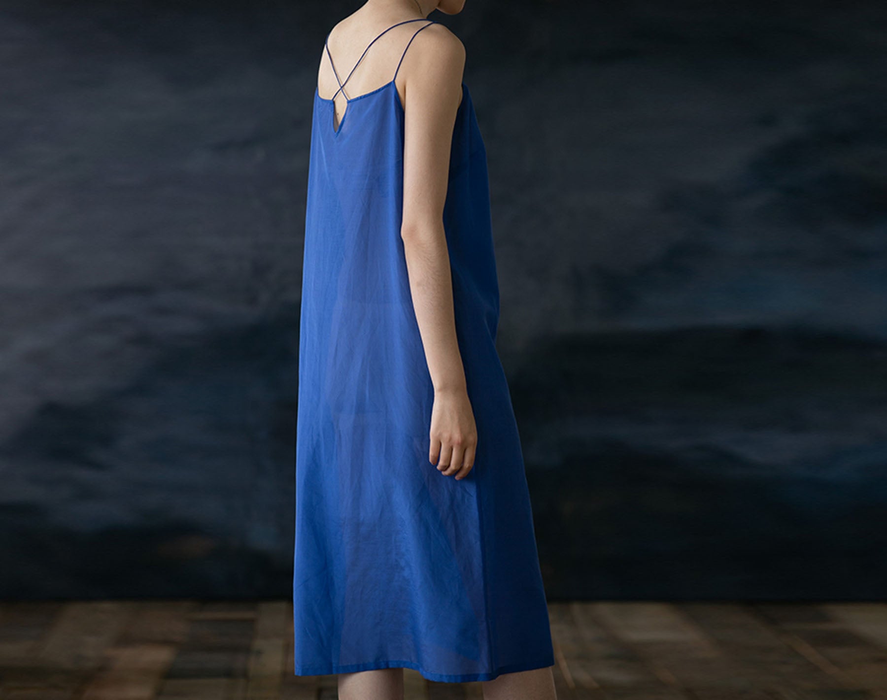 edoa Silk Cotton Blend Slip Dress