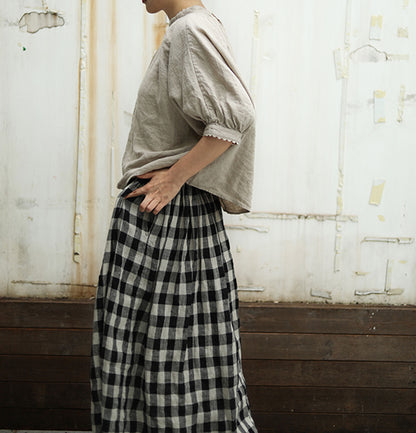 edoa Half Sleeve French Linen T Shirt
