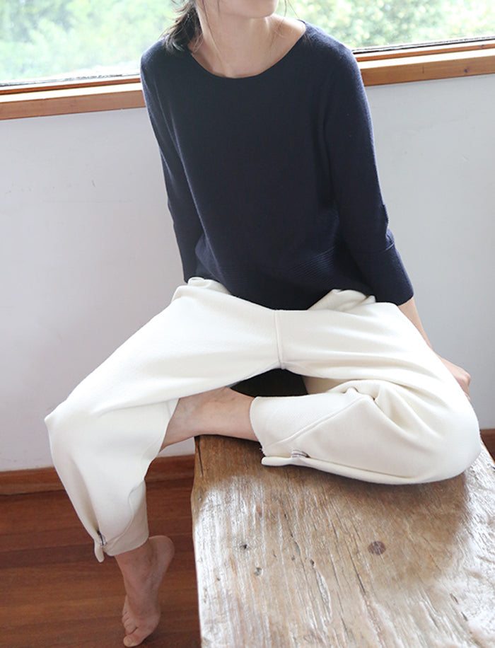 edoa Wool Boyfriend Tapered Pants 