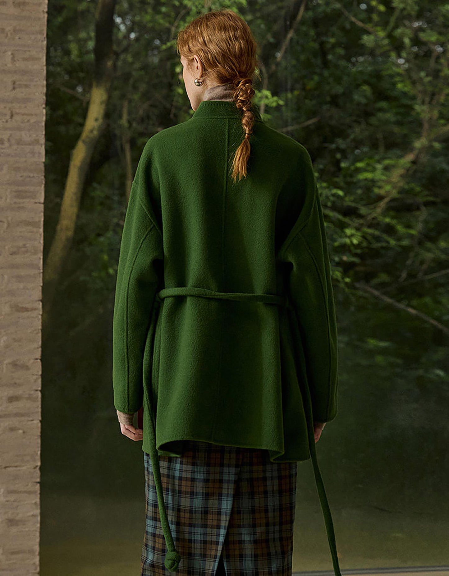 edoa New Chinese Style Double-faced Wool Coat