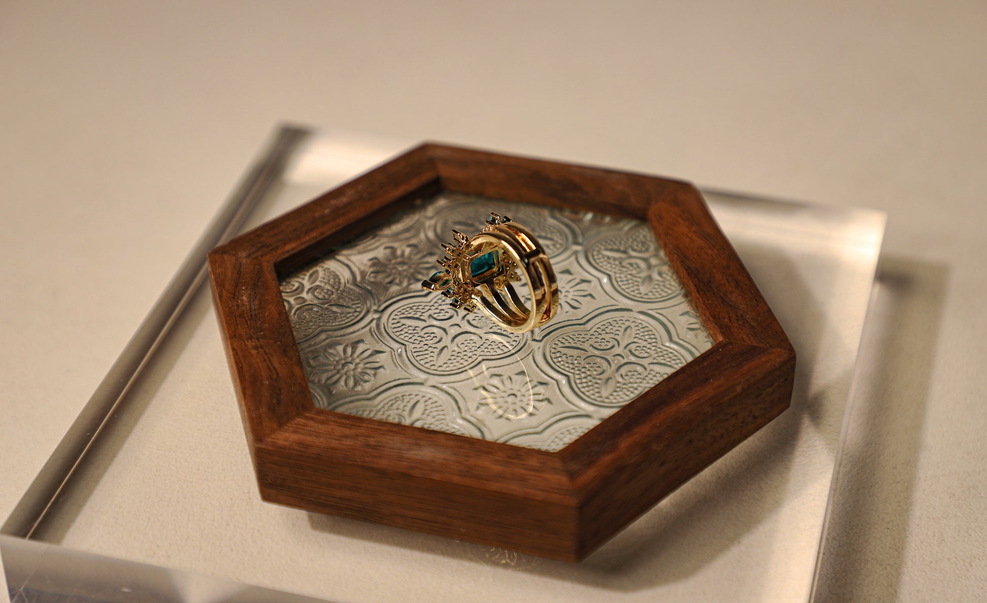 edoa Modern Art Deco Stack Geometric Nest Ring