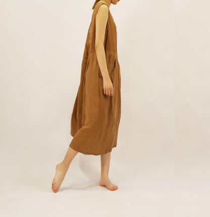 edoa Sleeveless Linen Sumeer Dress