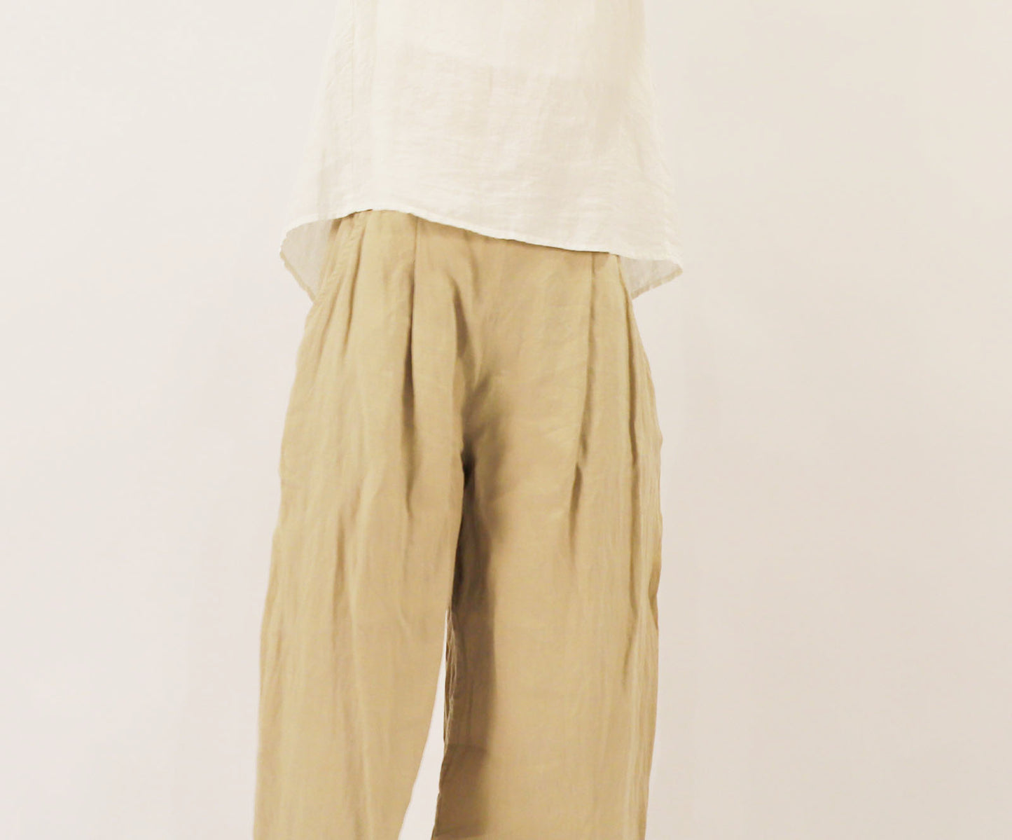edoa Washed Linen Wide Leg Trousers