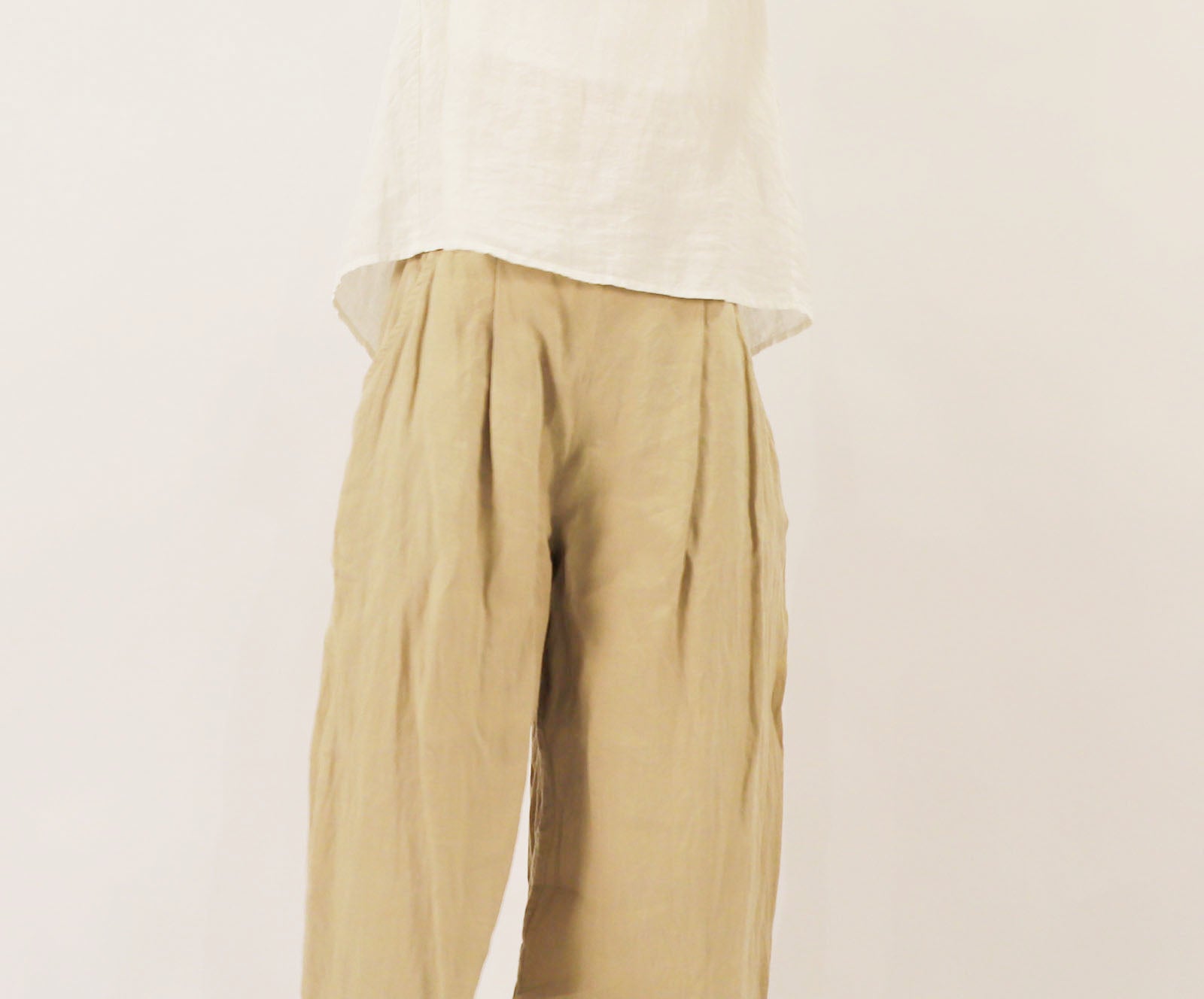 edoa Washed Linen Wide Leg Trousers