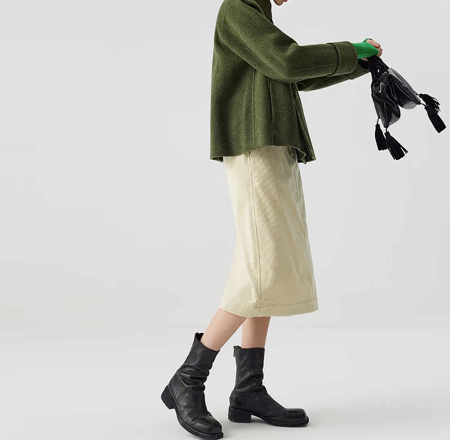 EDOA Short Double-faced Wool Jacket