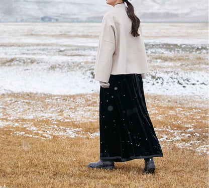 edoa Double Faced Wool Chinese Coat