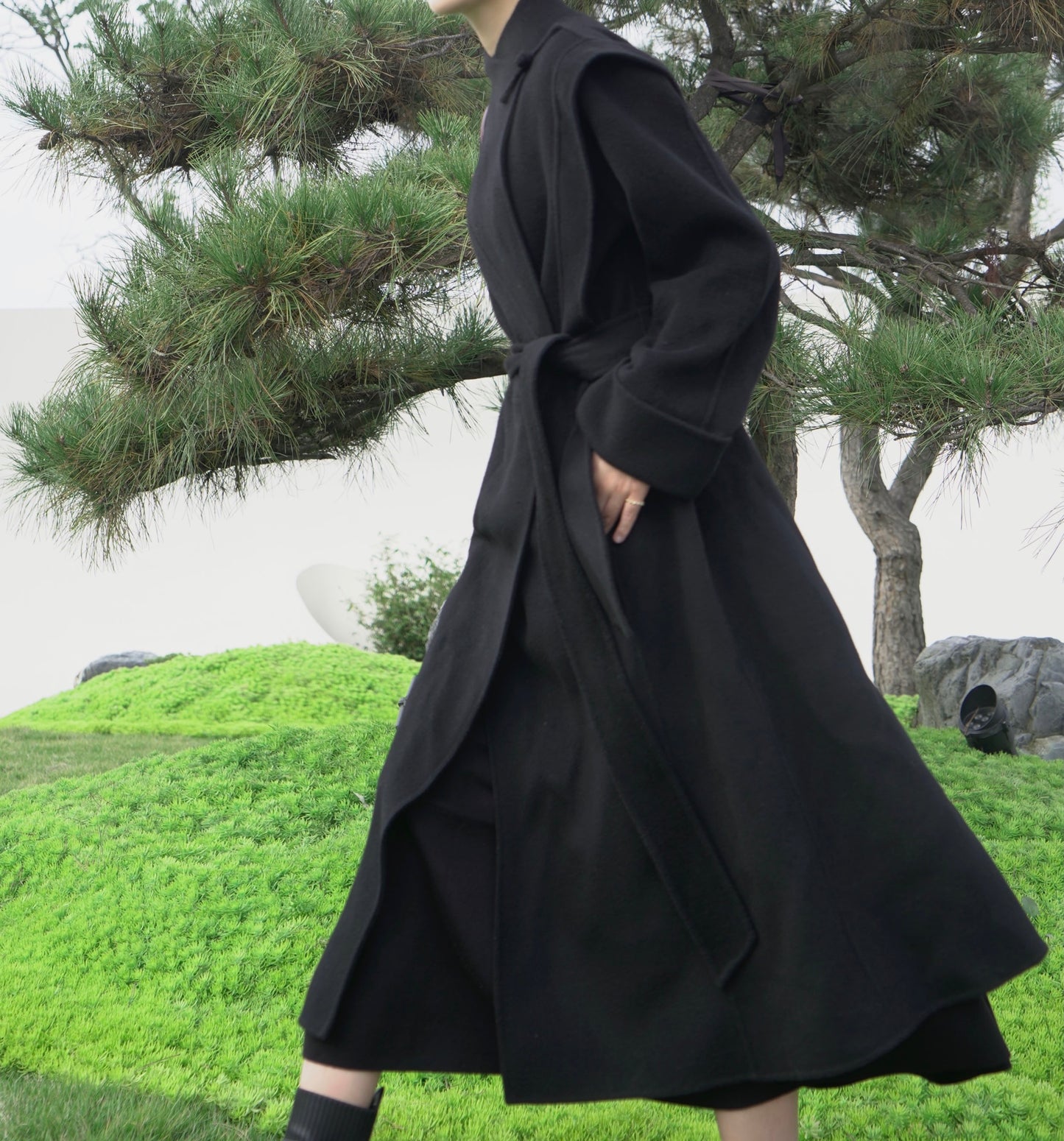 edoa Premium Double Faced Wool Chinese Coat