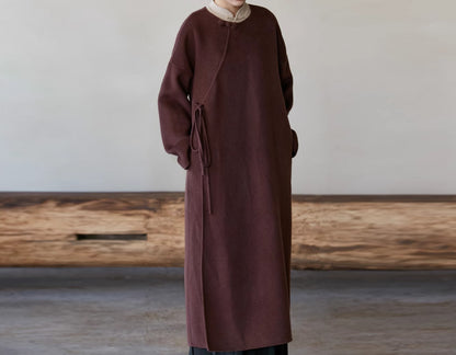 edoa Double Faced Wool Chinese Dress