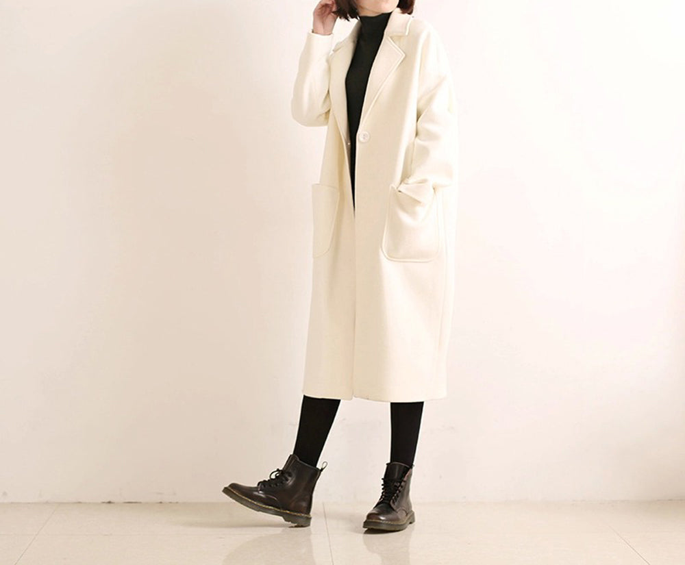 edoa Oversized Wool Coccon Coat