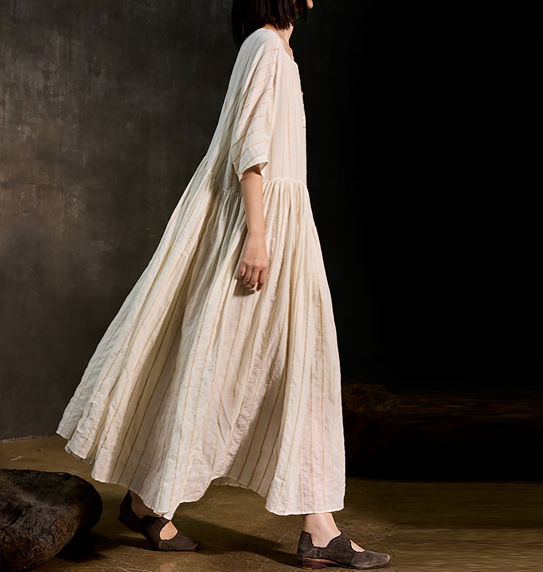 edoa Oversized Striped Dress 