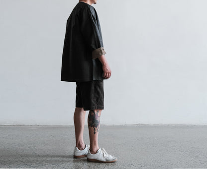 edoa Heavy Weight Mud Tussah Silk Shorts
