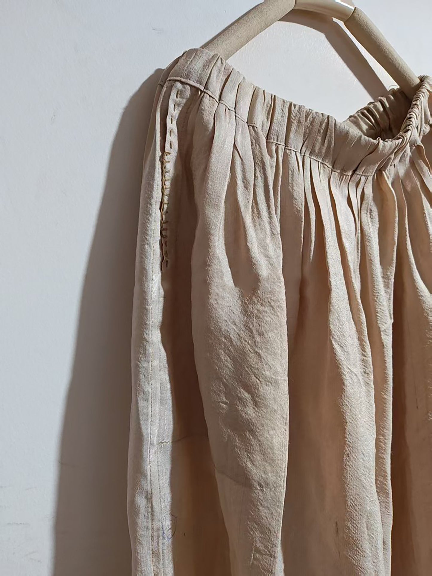 Undyed Tussah Silk Ruffle Skirt sk0080 X319