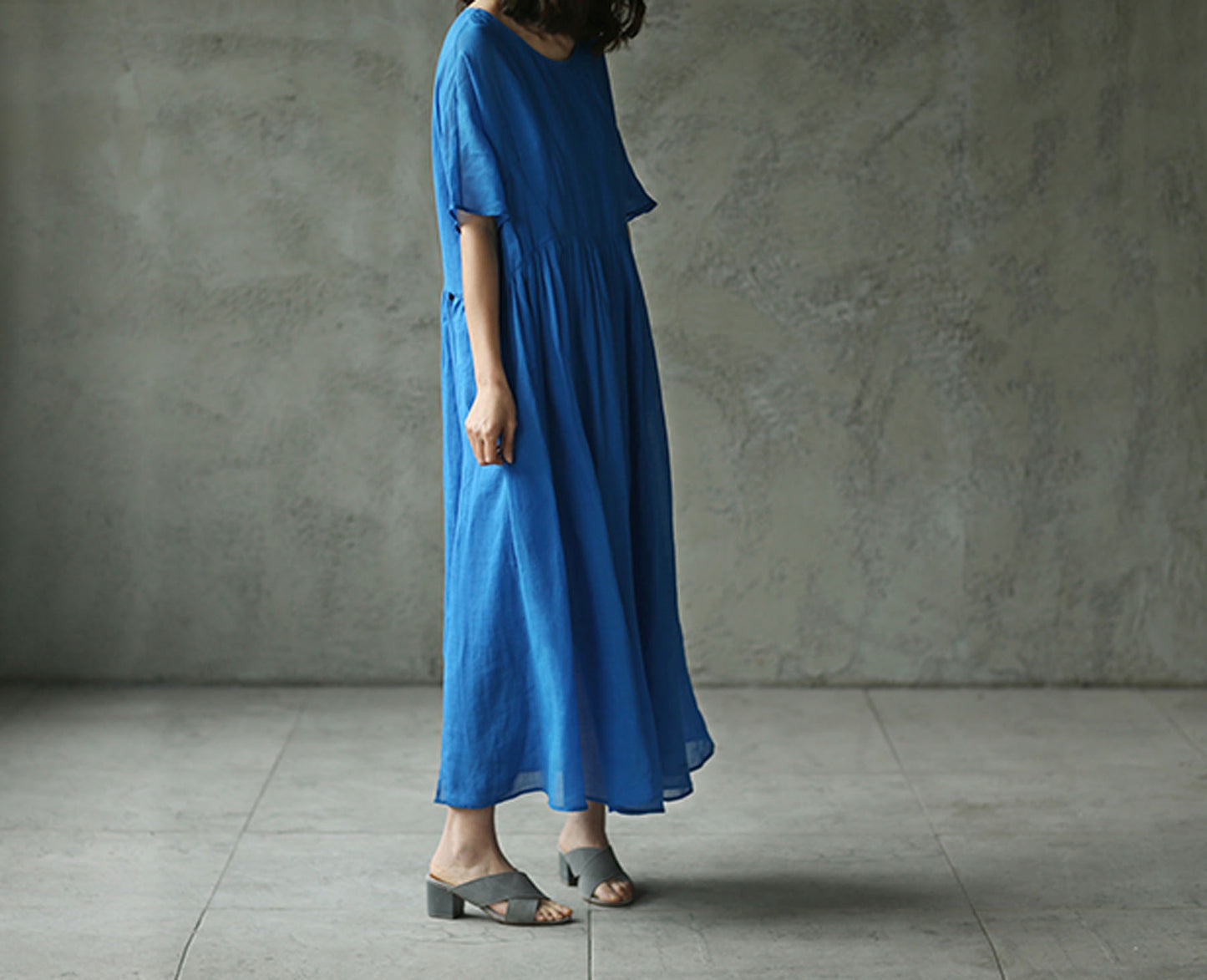 edoa High Counted Ramie Dress