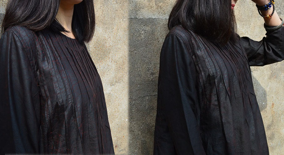 edoa Red Reversible Mud Silk Dress 