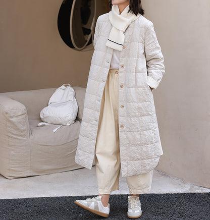 edoa Reversible Linen Down Coat 