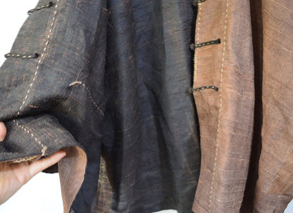 Reversible Mud Tussah Silk Chinese Coat co0095 A845