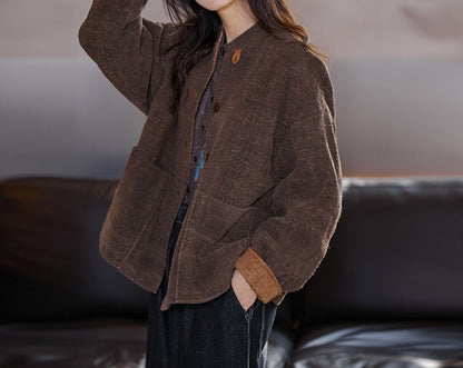 Mud Tussah Silk Padded Jacket ja0033 P325