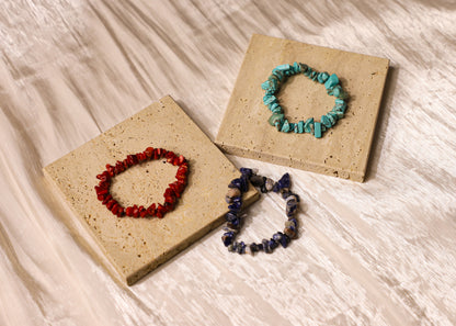 edoa Raw Crystal Healing Stone Chip Bracelet