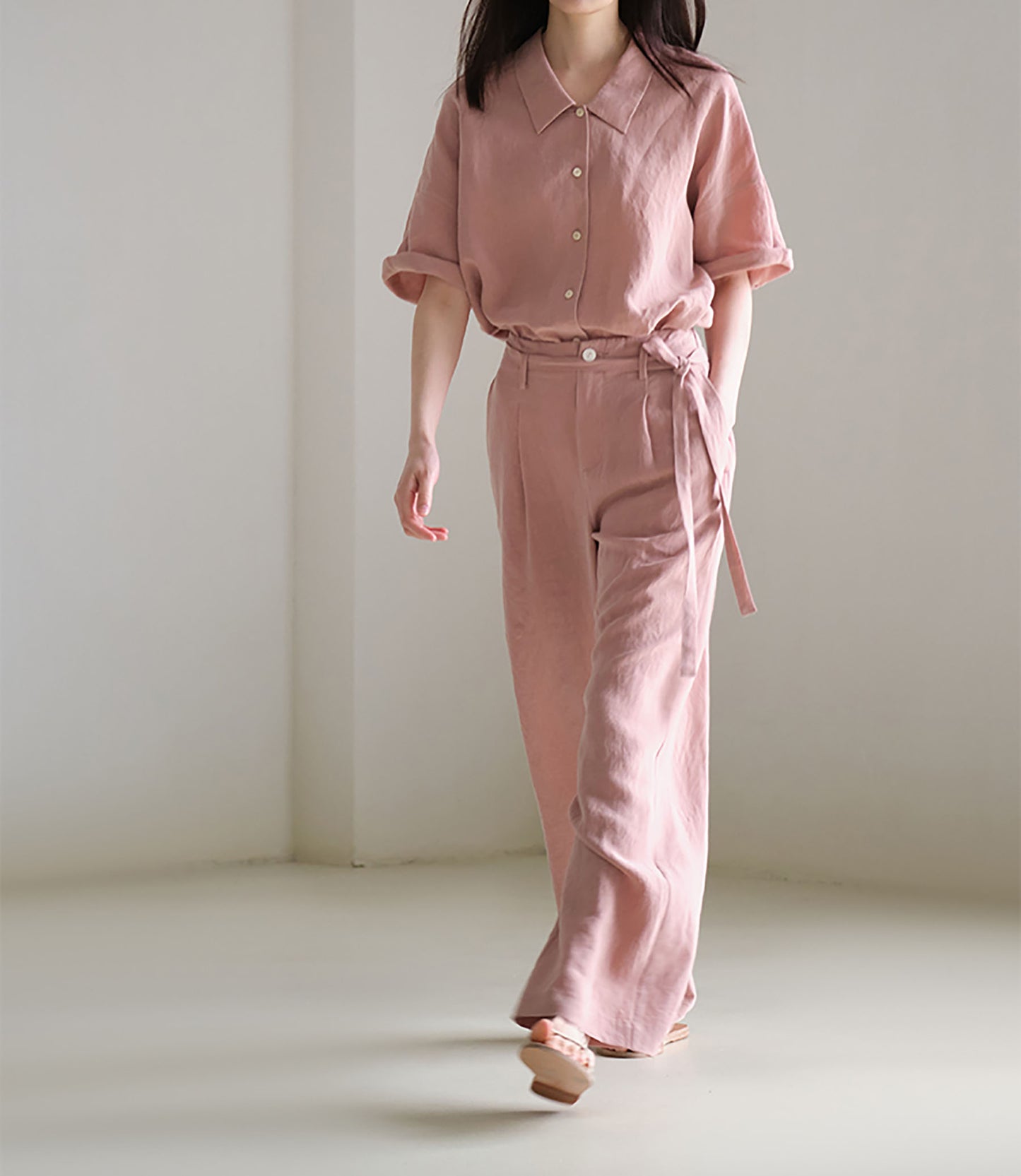 edoa Linen Oversized Square Shirt