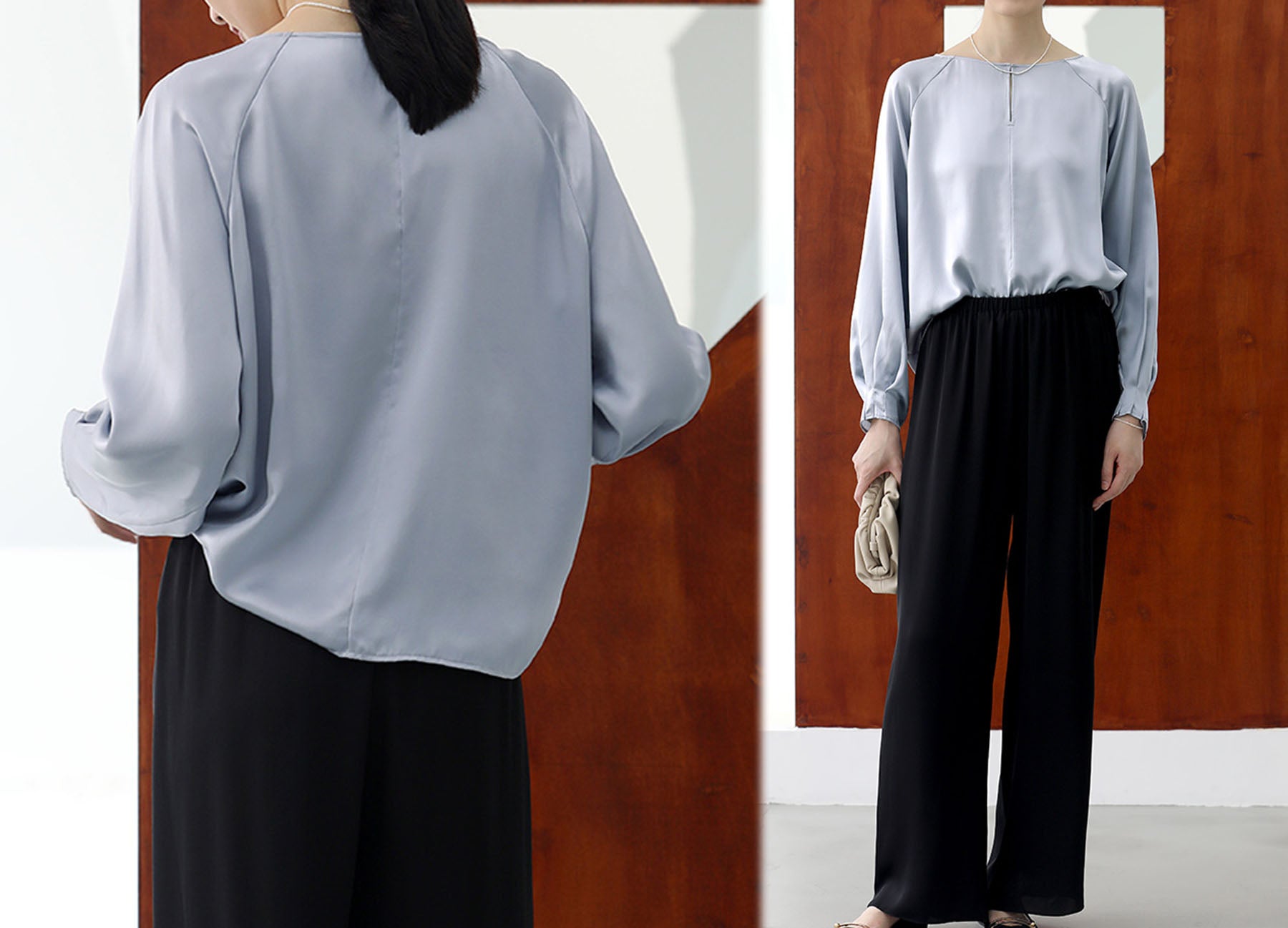 edoa Silk Charmeuse Tee 