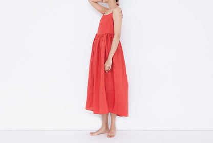 edoa  Summer Washed Ramie Cami Dress