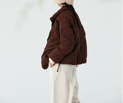 edoa Linen Goose Down Coat