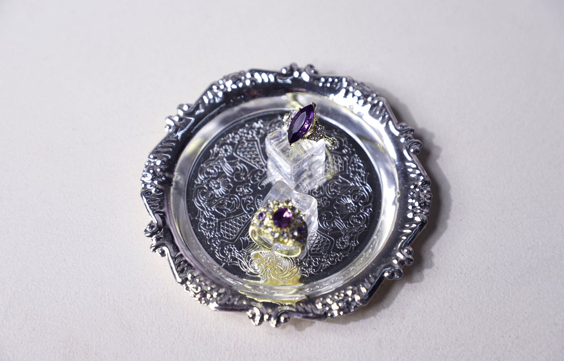 edoa Marquise Amethyst Forest Ring