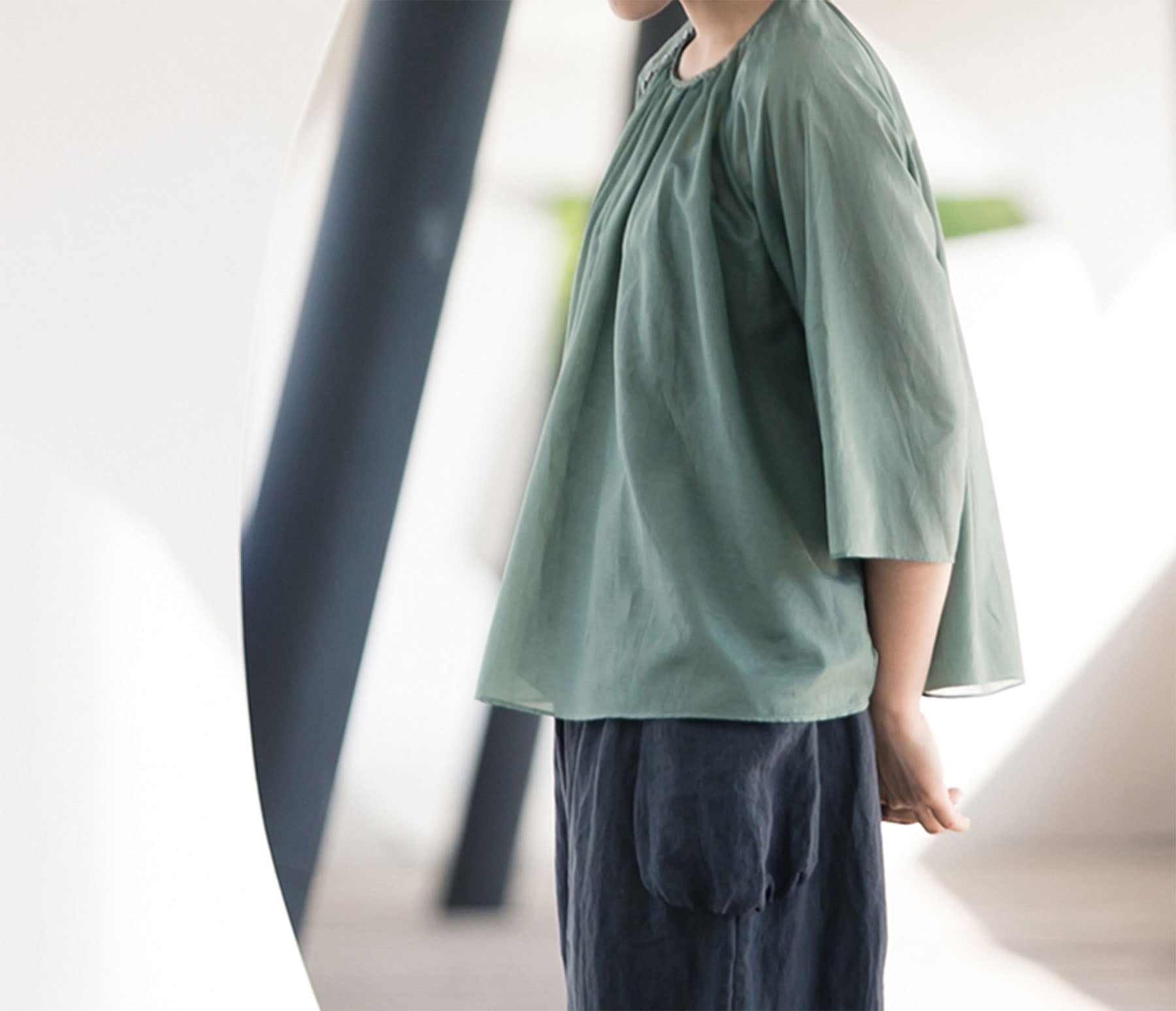 edoa Flared Trapeze Blouse