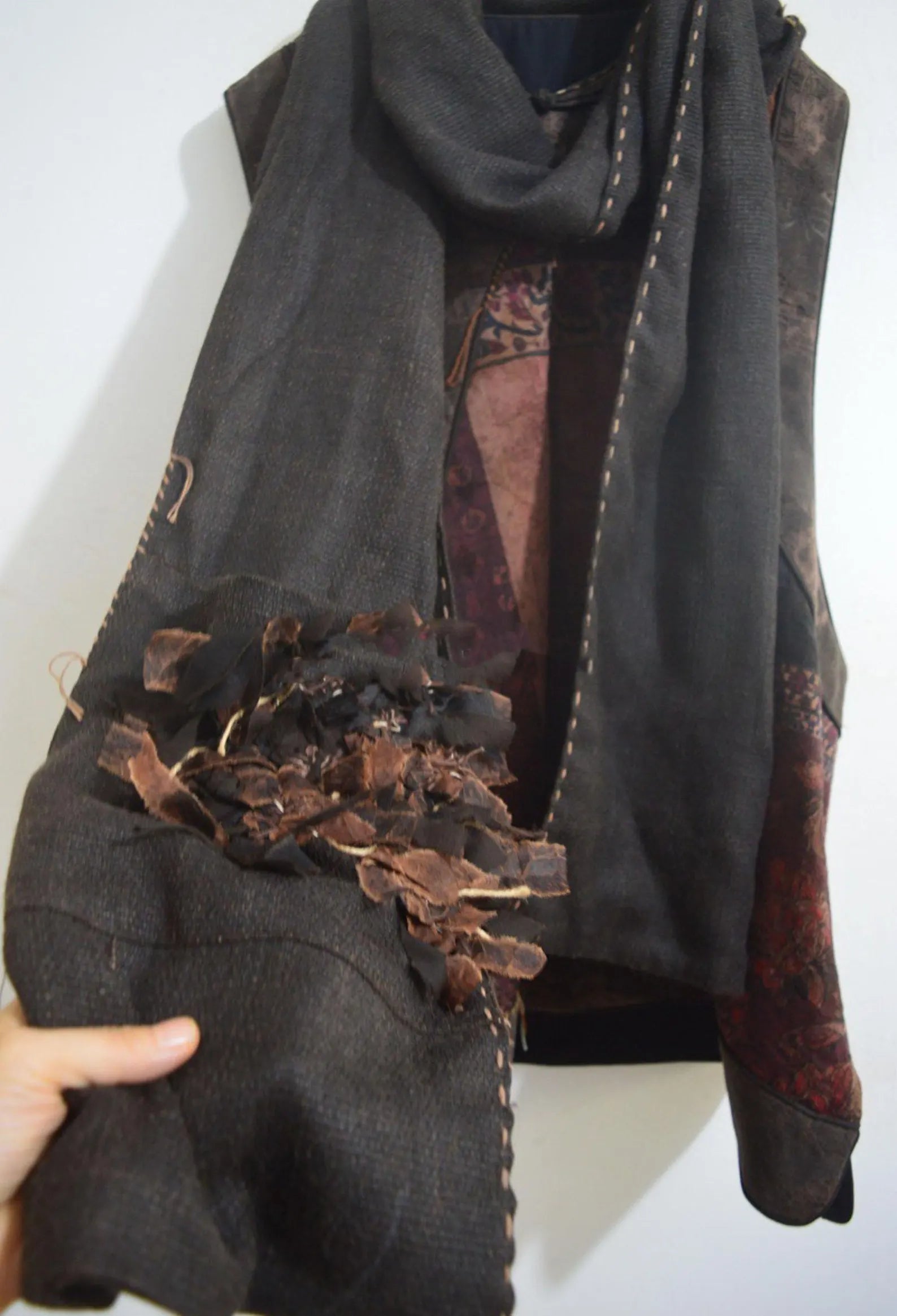 edoa Mud Tussah Silk Scarf 